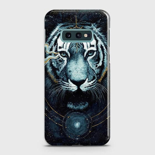 Samsung Galaxy S10e Cover - Vintage Galaxy Tiger Printed Hard Case with Life Time Colors Guarantee ( Fast Delivery )