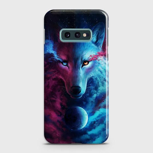 Samsung Galaxy S10e Cover - Infinity Wolf Trendy Printed Hard Case with Life Time Colors Guarantee b58 ( Fast Delivery )