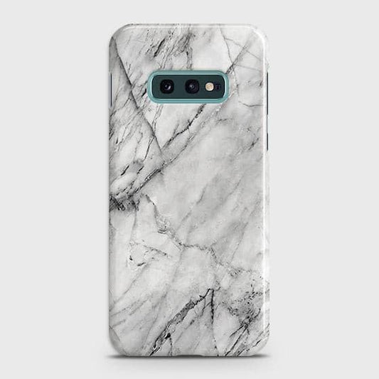 Samsung Galaxy S10e Cover - Matte Finish - Trendy White Floor Marble Printed Hard Case with Life Time Colors Guarantee - D2(1) ( Fast Delivery )