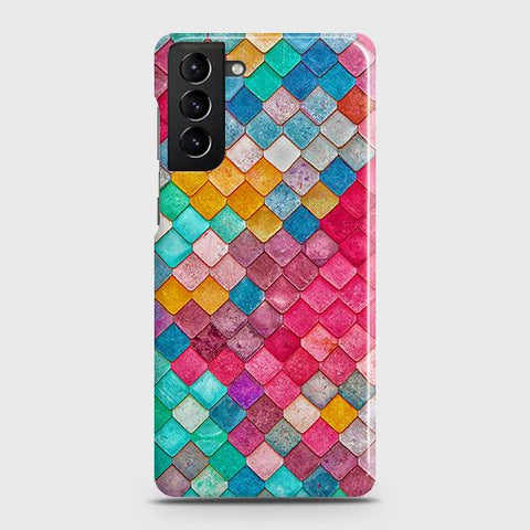 Samsung Galaxy S21 Plus 5G Cover - Chic Colorful Mermaid Printed Hard Case with Life Time Colors Guarantee (Fast Delivery)