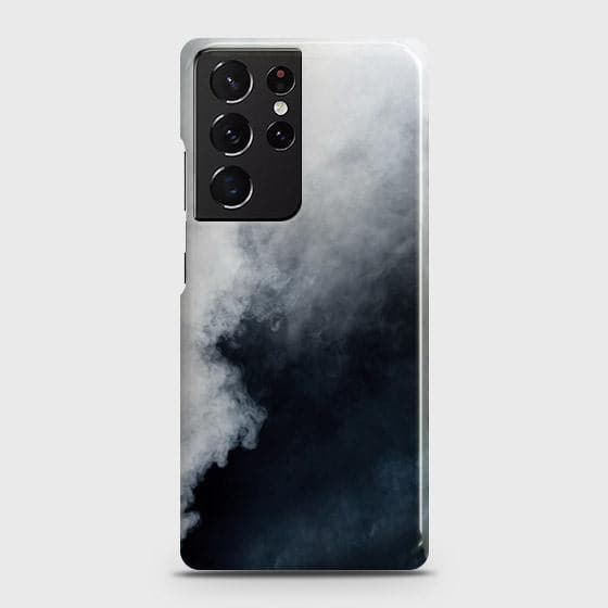 Samsung Galaxy S21 Ultra 5G Cover - Matte Finish - Trendy Misty White and Black Marble Printed Hard Case with Life Time Colors Guarantee ( Fast Delivery )