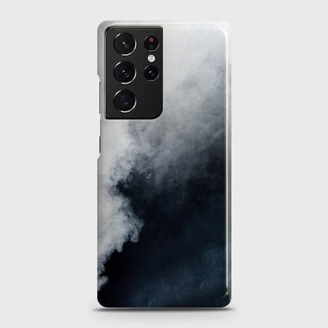 Samsung Galaxy S21 Ultra 5G Cover - Matte Finish - Trendy Misty White and Black Marble Printed Hard Case with Life Time Colors Guarantee ( Fast Delivery )