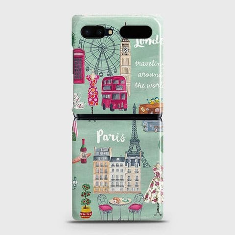 Samsung Galaxy Z Flip 5G Cover - Matte Finish - London, Paris, New York ModernPrinted Hard Case with Life Time Colors Guarantee B70 ( Fast Delivery )