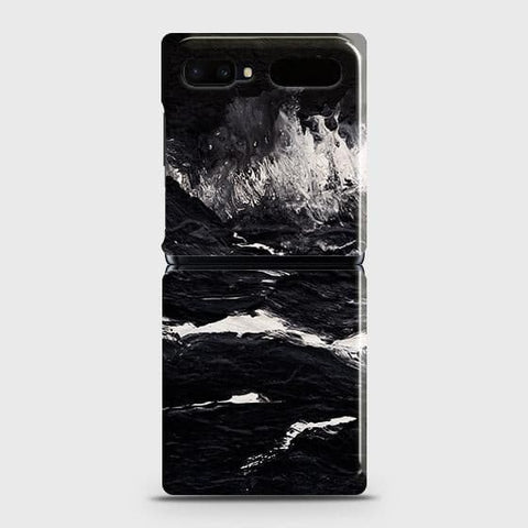 Samsung Galaxy Z Flip 5G Cover - Black Ocean Marble Trendy Printed Hard Case with Life Time Colors Guarantee(Fast Delivery)