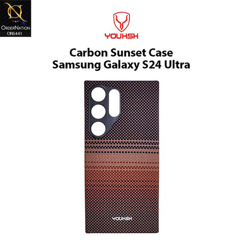 Samsung Galaxy S24 Ultra Cover - Design 1 - Premium Youksh Slim Carbon Fiber Texture Shell Case