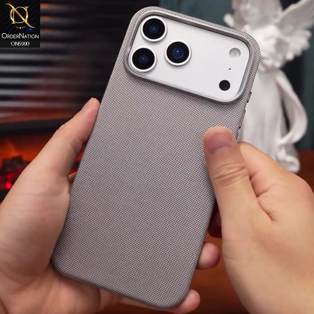 iPhone 17 Pro Max - Gray - New Rimbmax Luxury Premium Micro-Dot Textured Protective Back Cover