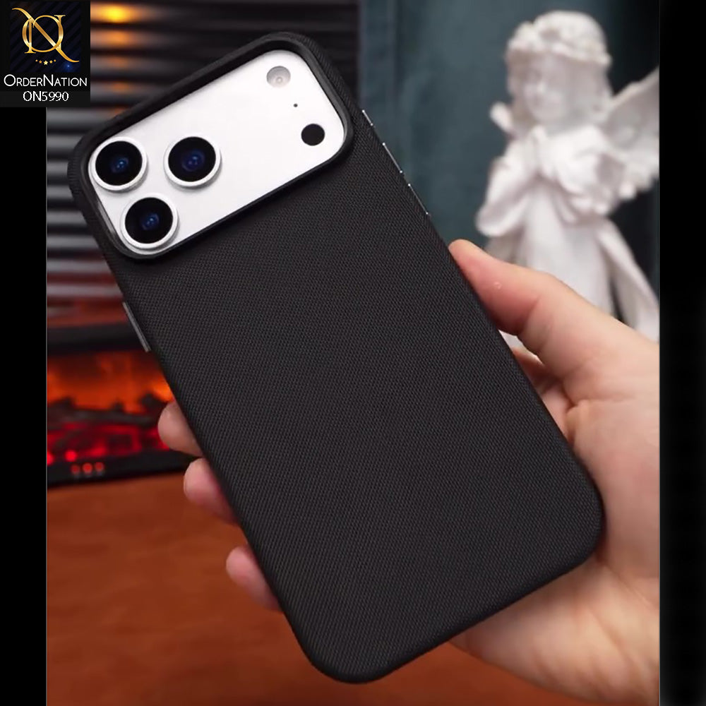 iPhone 17 Pro Max - Black - New Rimbmax Luxury Premium Micro-Dot Textured Protective Back Cover