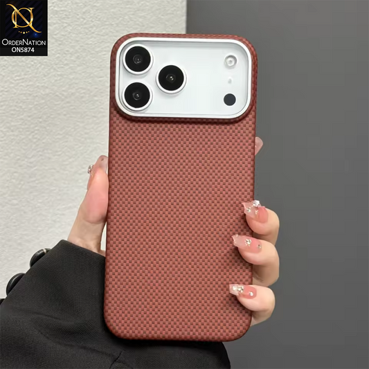 iPhone 17 Pro Max Cover - Red - New Premium Quality - X-LEVEL-MARS COLLECTION - Carbon Fiber Back MagSafe Case