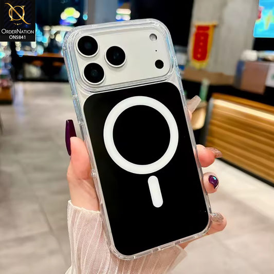 iPhone 17 Pro Max Cover - Black - Shockproof Hybrid Protective Cover Magnetic Charging Compatible