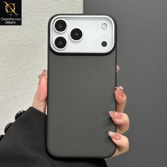 iPhone 17 Pro Max Cover - Black - New Premium Quality - X-LEVEL-MARS COLLECTION - Carbon Fiber Back MagSafe Case