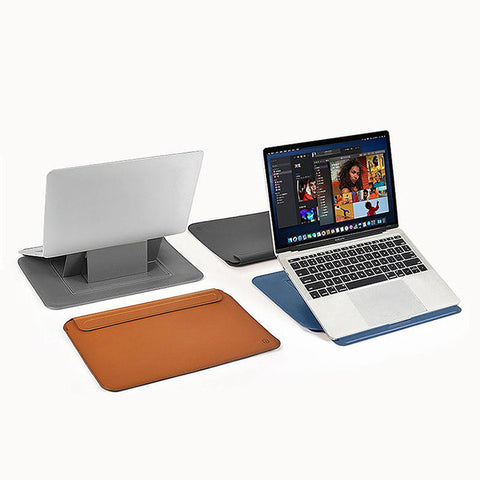 WIWU Skin Pro Smart Stand Leather Sleeve 13 inch - Brown