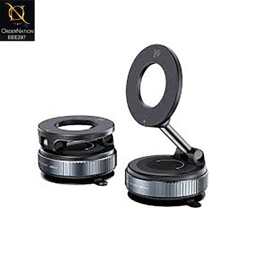 Vacuum Suction Magnetic Phone Holder Magnetic Bracket K007 - Black