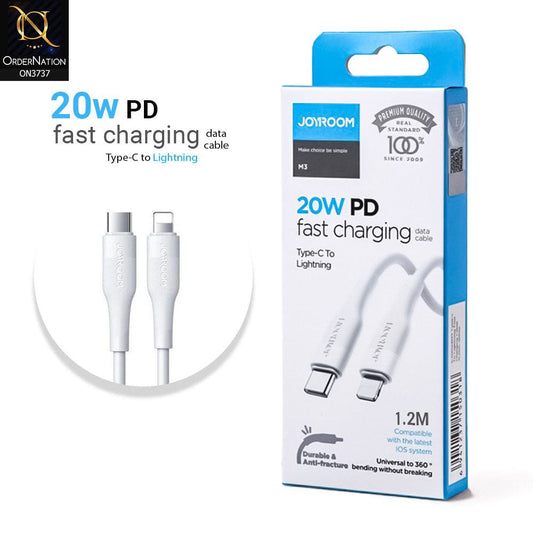 Joyroom S-1224M3 Type-c To Lightning Fast Charging Cable, 1.2m - White