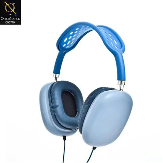 Gaming Headset with Microphone Max Light Weight Max-450 With Mic - Blue - ( Not Wireless/Bluetooth )
