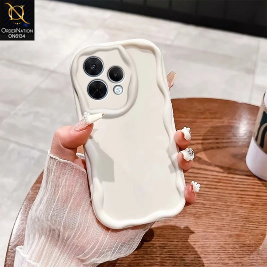 Vivo S50 Cover - White - Premium Glossy Wavy Edge Protective Phone Case
