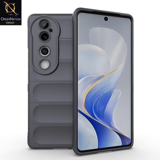 Vivo V40 Cover - Gray - New Flexible TPU Mobile Phone Back Cover Scratch Proof Phone Protective Case