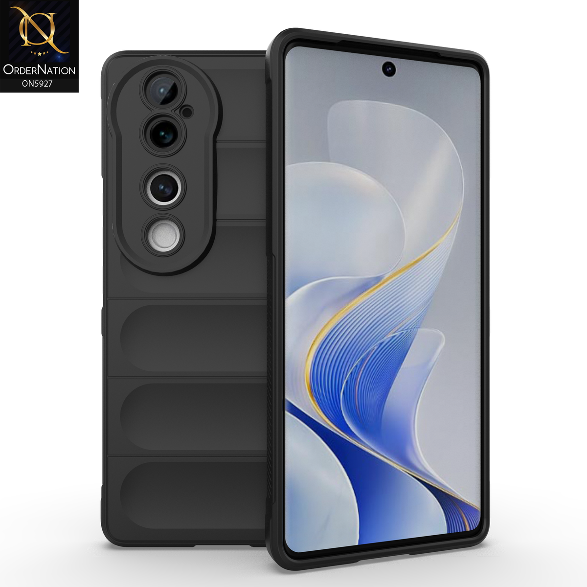 Vivo V40 Cover - Black - New Flexible TPU Mobile Phone Back Cover Scratch Proof Phone Protective Case