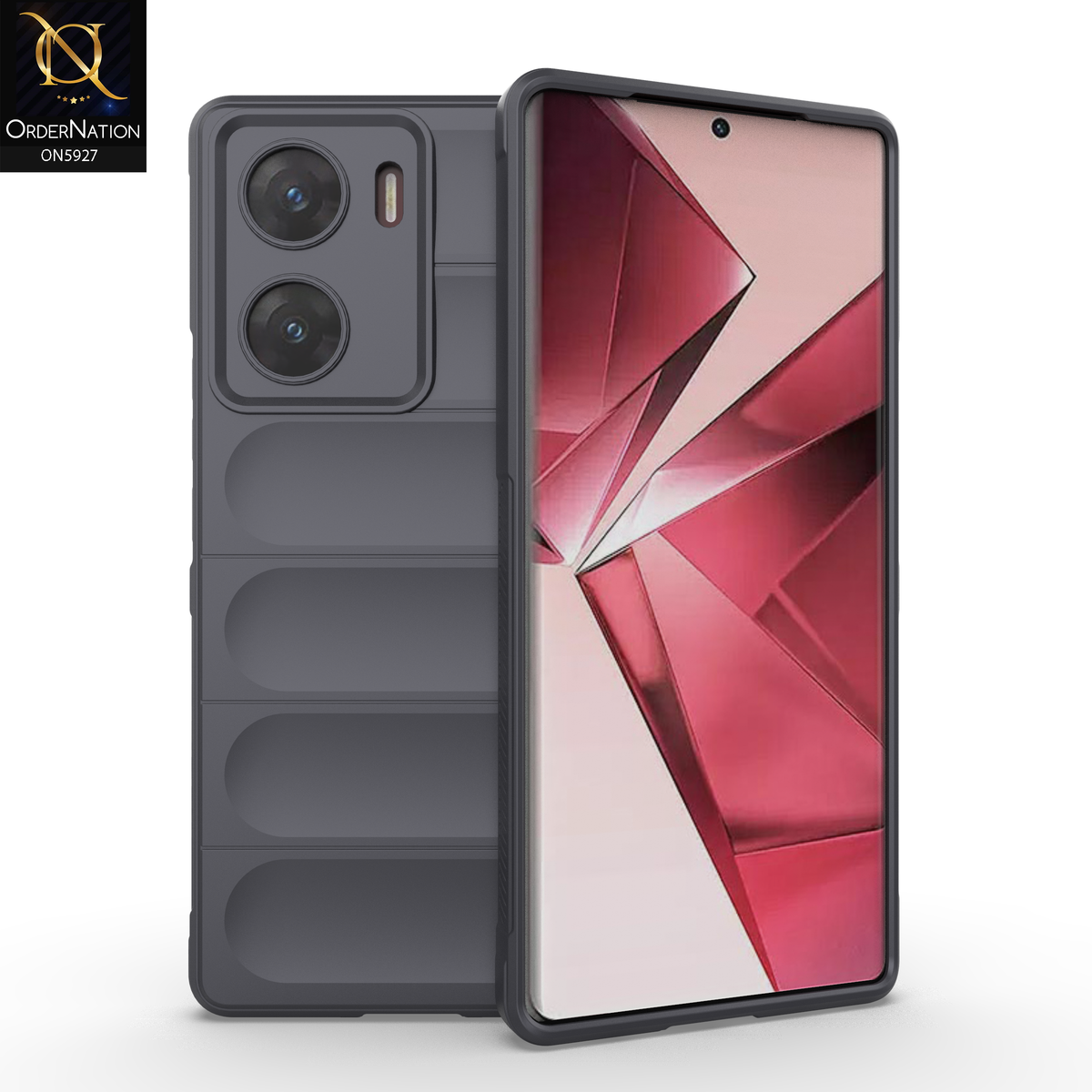Vivo Y200 5G Cover - Gray - New Flexible TPU Mobile Phone Back Cover Scratch Proof Phone Protective Case