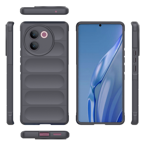 Vivo V30e Cover - Gray - New Flexible TPU Mobile Phone Back Cover Scratch Proof Phone Protective Case