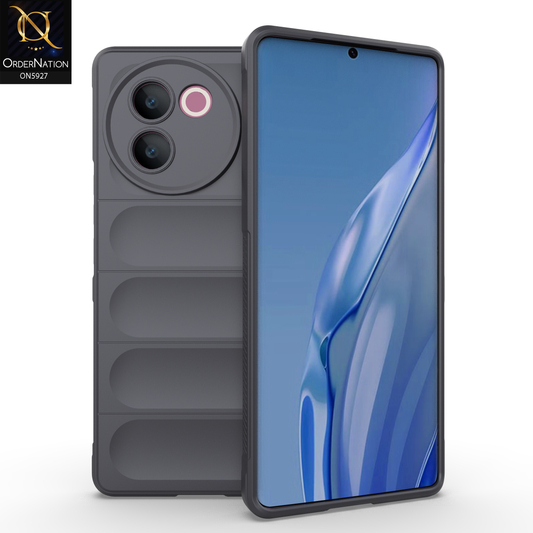 Vivo V30e Cover - Gray - New Flexible TPU Mobile Phone Back Cover Scratch Proof Phone Protective Case