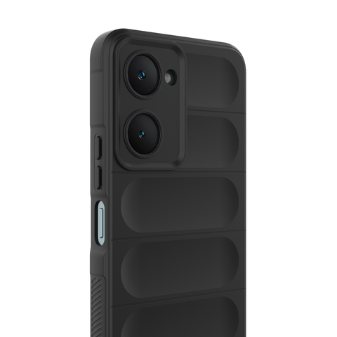 Vivo Y03t Cover - Black - New Flexible TPU Mobile Phone Back Cover Scratch Proof Phone Protective Case