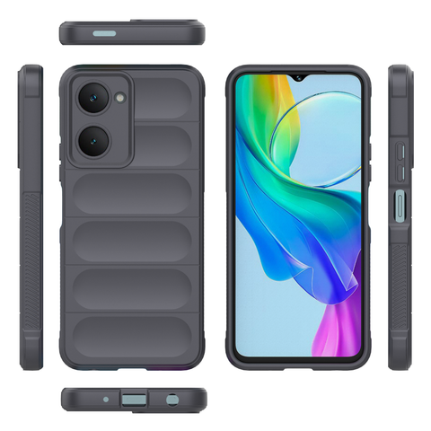 Vivo Y03 Cover - Gray - New Flexible TPU Mobile Phone Back Cover Scratch Proof Phone Protective Case