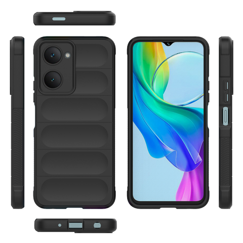 Vivo Y03t Cover - Black - New Flexible TPU Mobile Phone Back Cover Scratch Proof Phone Protective Case