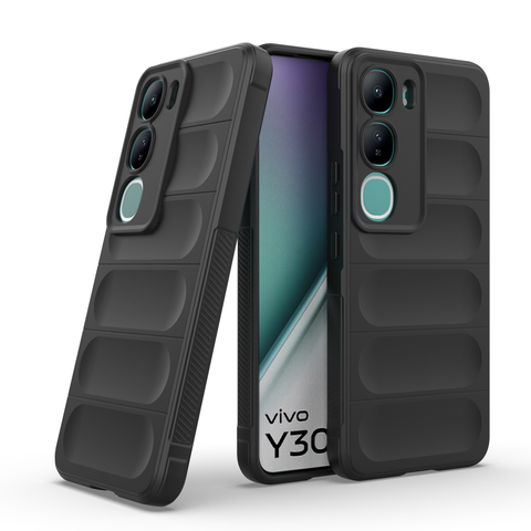 Vivo Y300 Cover - Black - New Flexible TPU Mobile Phone Back Cover Scratch Proof Phone Protective Case