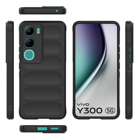 Vivo Y300 Cover - Black - New Flexible TPU Mobile Phone Back Cover Scratch Proof Phone Protective Case
