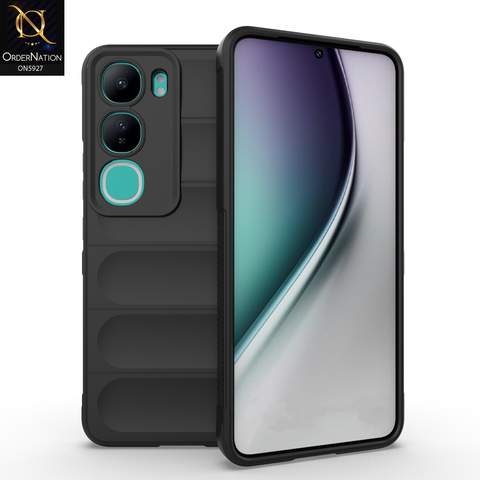 Vivo Y300 Cover - Black - New Flexible TPU Mobile Phone Back Cover Scratch Proof Phone Protective Case