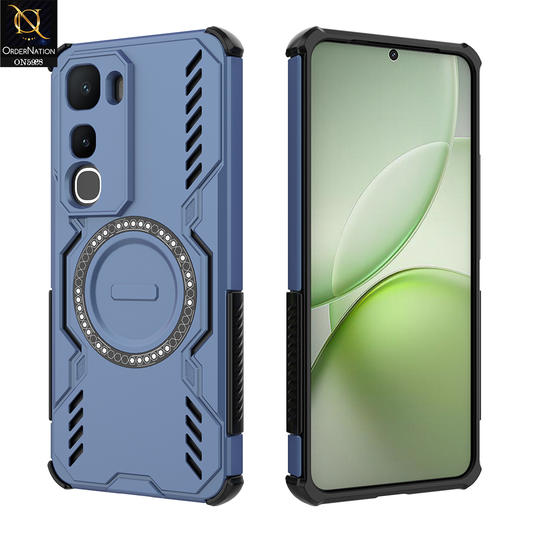 Vivo Y400 4G Cover - Blue - New Cooling Non-Slip Shockproof Magsafe Full Coverage Back Cover
