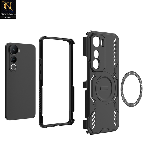 Vivo Y400 Cover - Blue - New Cooling Non-Slip Shockproof Magsafe Full Coverage Back Cover