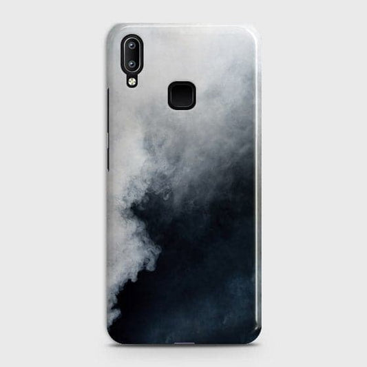 Vivo V11i Cover - Matte Finish - Trendy Misty White and Black Marble Printed Hard Case with Life Time Colors Guarantee ( Fast Delivery )