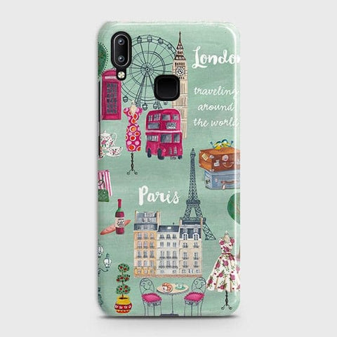 Vivo V11 Cover - Matte Finish - London, Paris, New York ModernPrinted Hard Case with Life Time Colors Guarantee ( Fast Delivery )