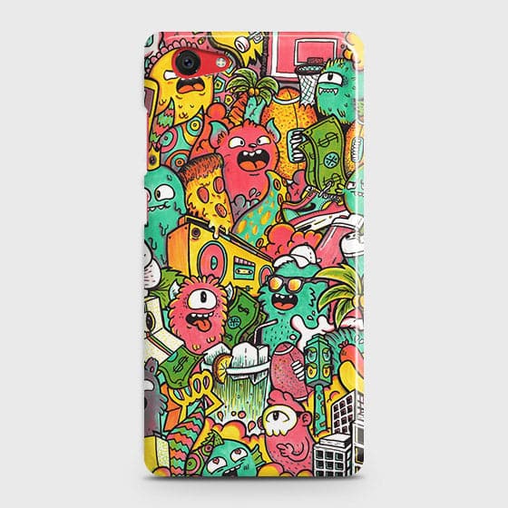 Vivo Y71 Cover - Matte Finish - Candy Colors Trendy Sticker Collage Printed Hard Case with Life Time Colors Guarantee(1) ( Fast Delivery )