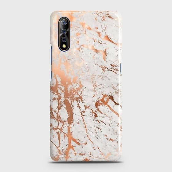 Vivo S1 Cover - In Chic Rose Gold Chrome Style Printed Hard Case with Life Time Colors Guarantee ( Fast Delivery )