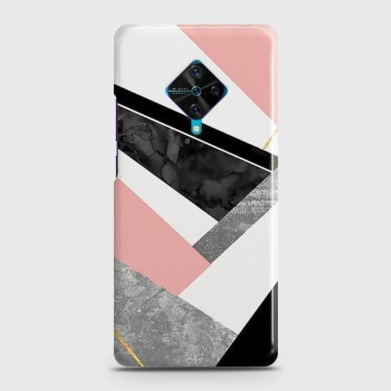 Vivo Y51 (2020 September) Cover - Matte Finish - Geometric Luxe Marble Trendy Printed Hard Case with Life Time Colors Guarantee ( Fast Delivery )