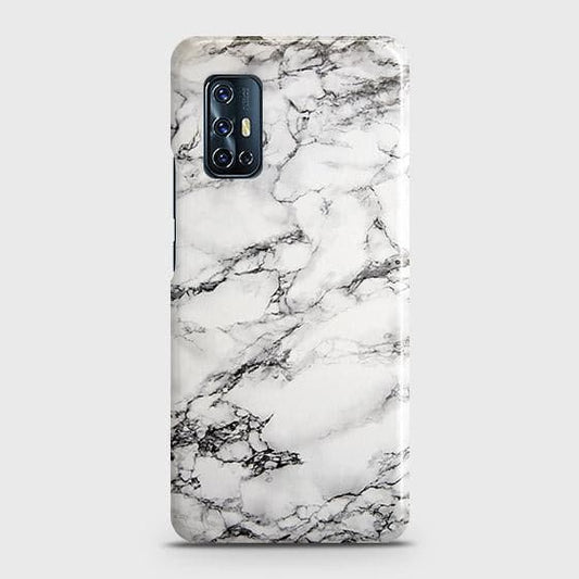 Vivo V17 Cover - Matte Finish - Trendy Mysterious White Marble Printed Hard Case with Life Time Colors Guarantee ( Fast Delivery )