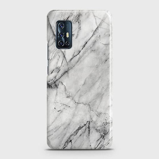 Vivo V19 Neo Cover - Matte Finish - Trendy White Floor Marble Printed Hard Case with Life Time Colors Guarantee - D2 ( Fast Delivery )
