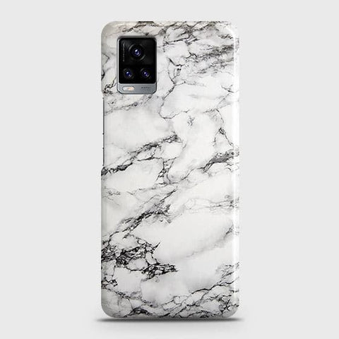 Vivo V20 Cover - Matte Finish - Trendy Mysterious White Marble Printed Hard Case with Life Time Colors Guarantee (Fast Delivery)