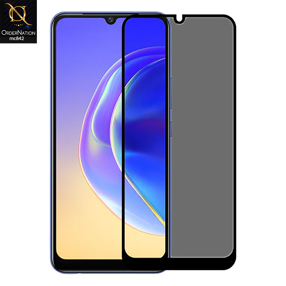 Samsung Galaxy M07 Screen Protector - Black - Privacy Tempared Screen Protector