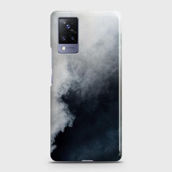 Vivo V21s Cover - Matte Finish - Trendy Misty White and Black Marble Printed Hard Case with Life Time Colors Guarantee ( Fast Delivery )