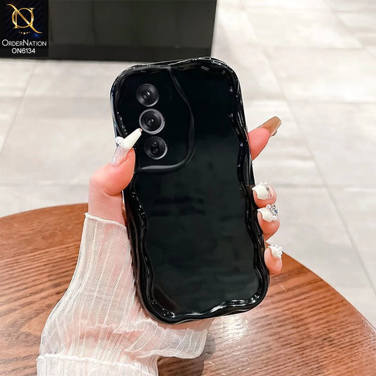 Vivo V70 FE Cover - Black - Premium Glossy Wavy Edge Protective Phone Case