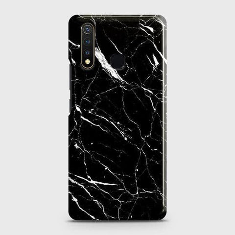Vivo Y19 Cover - Trendy Black Marble Printed Hard Case with Life Time Colors Guarantee(2) ( Fast Delivery )