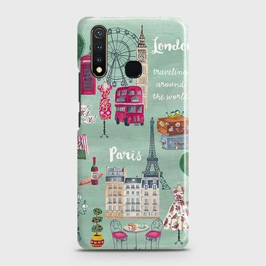 Vivo Y19 Cover - Matte Finish - London, Paris, New York ModernPrinted Hard Case with Life Time Colors Guarantee ( Fast delivery )