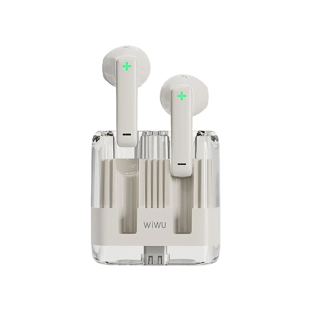 WiWU T21 TWS Crystal Wireless Stereo Earbuds - White