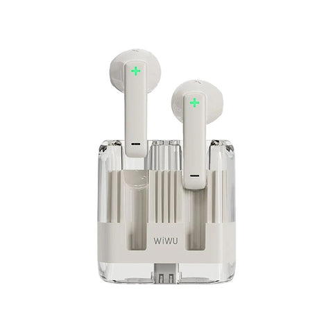 WiWU T21 TWS Crystal Wireless Stereo Earbuds - White