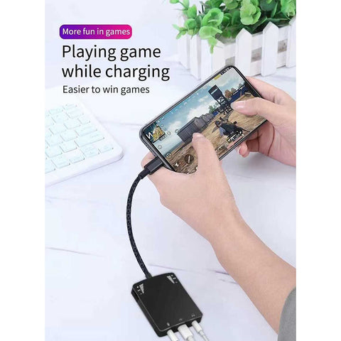 Wiwu 3 in 1 Lightning Live Broadcast Adapter - Black
