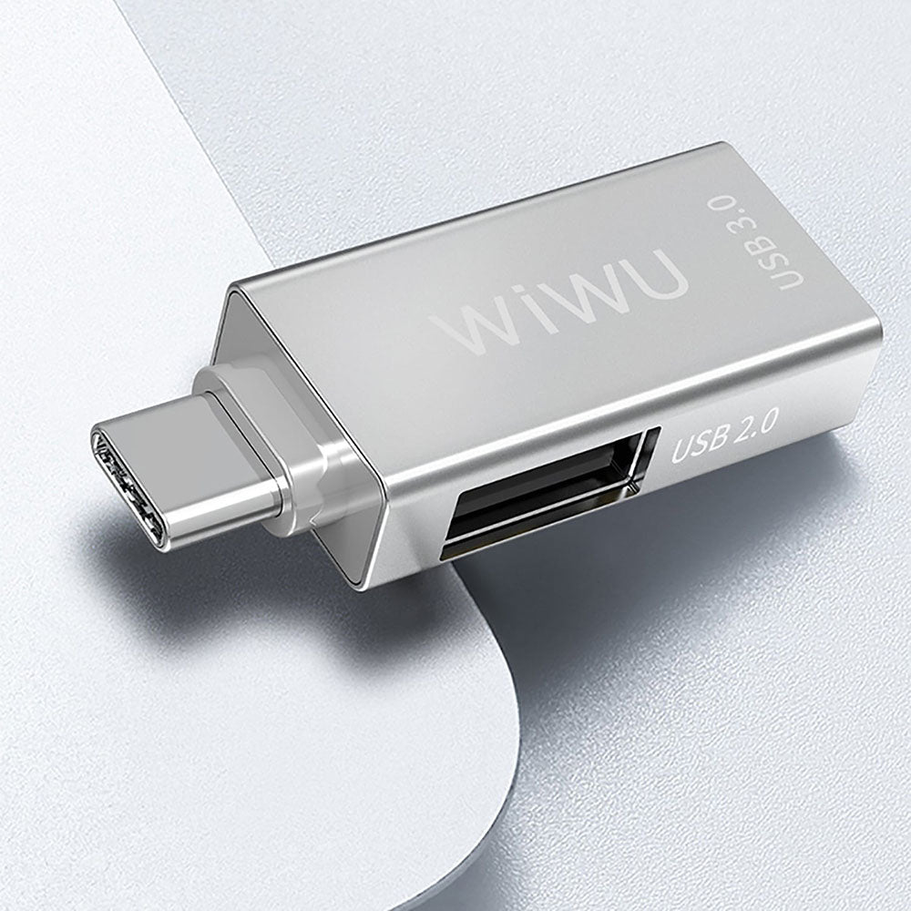 Wiwu T02 Type-C to 2 x 3.0 USB - Silver