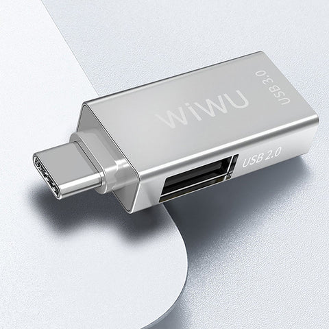 Wiwu T02 Type-C to 2 x 3.0 USB - Silver